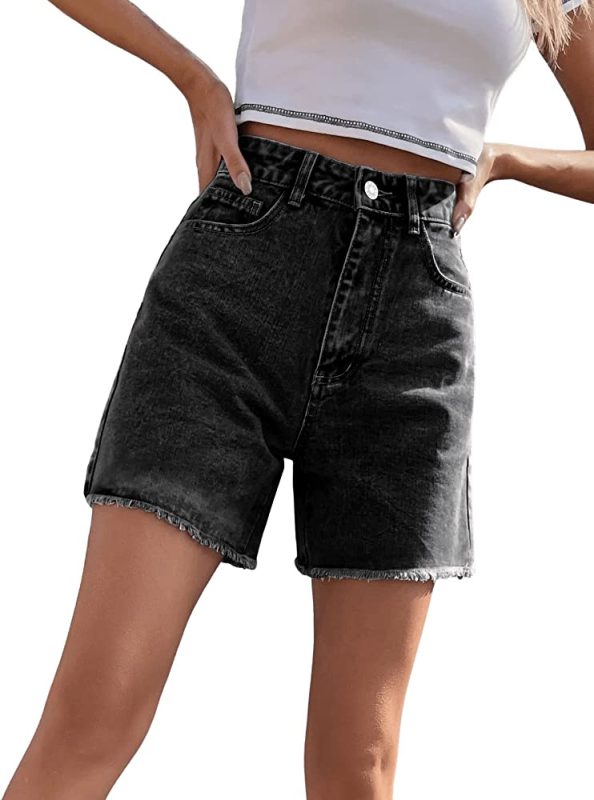 high waisted denim shorts