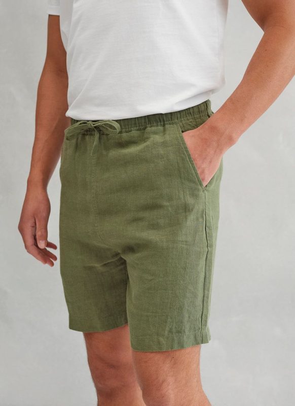 mens linen shorts